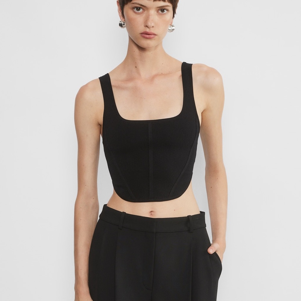 Aritzia Babaton Sculpt Knit Bustier Tank xxs
